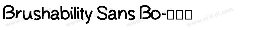 Brushability Sans Bo字体转换